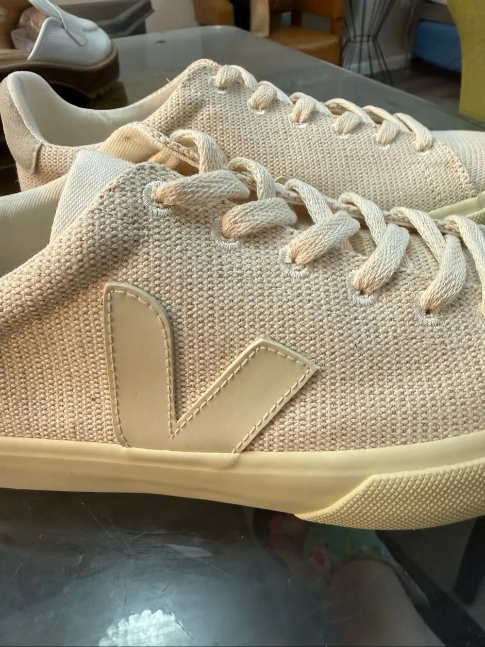 Veja Wata Natural Canvas Low Top Sneaker sz 9 Mens 7 NWOT
